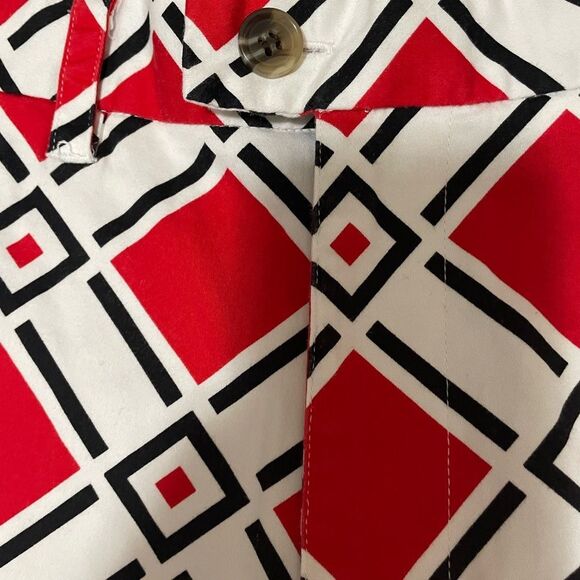 LoudMouth Golf Shorts Red White Cotton Lycra Men's Sz 36 - Picture 3 of 6